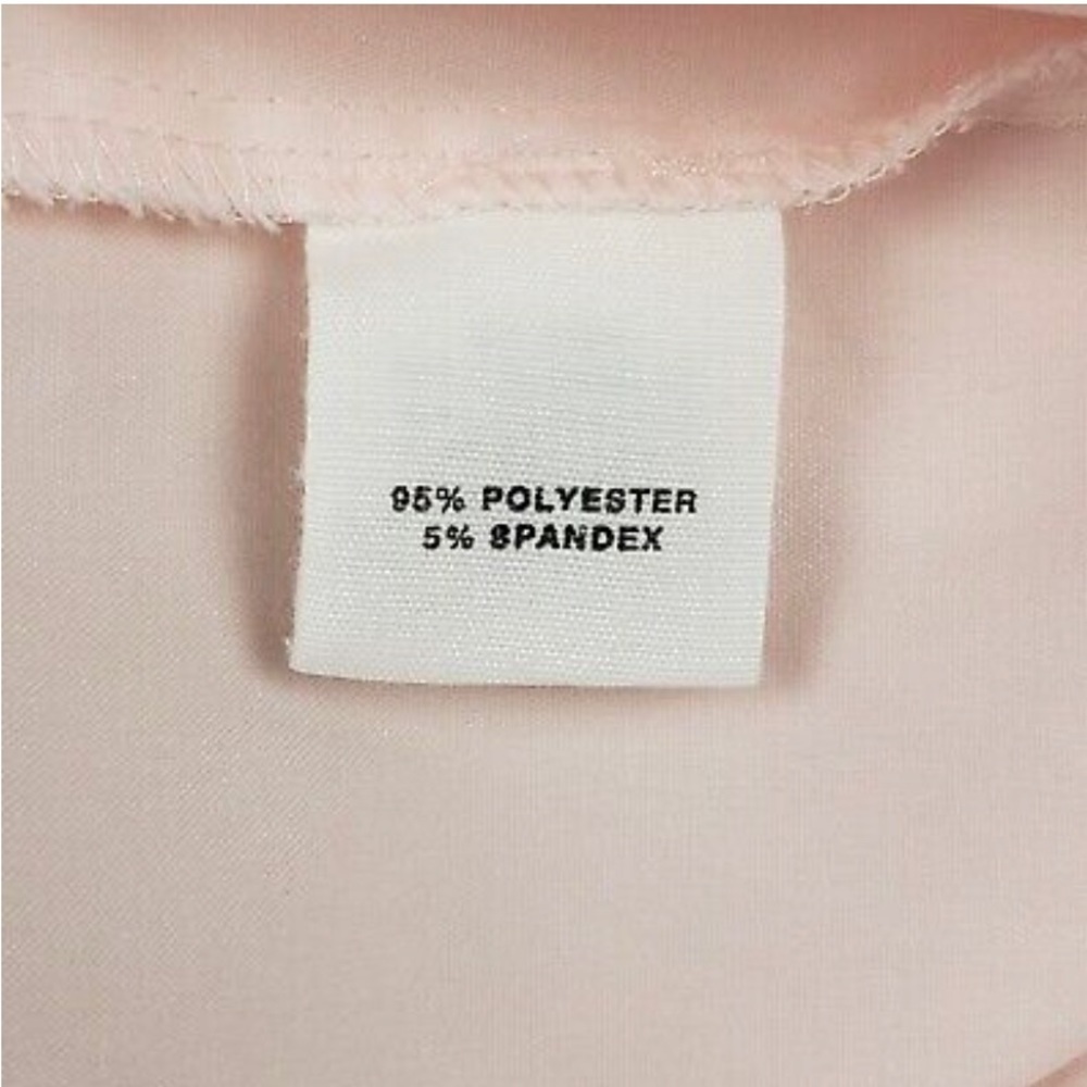 Express Stretch Womens Light Pink Long Sleeve Button Up Fitted Dress Shirt - Picture 5 of 6